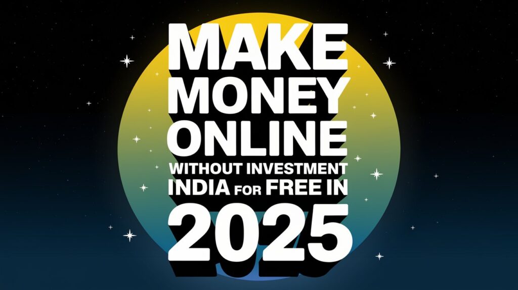 Make Money Online Without Investment in India for Free