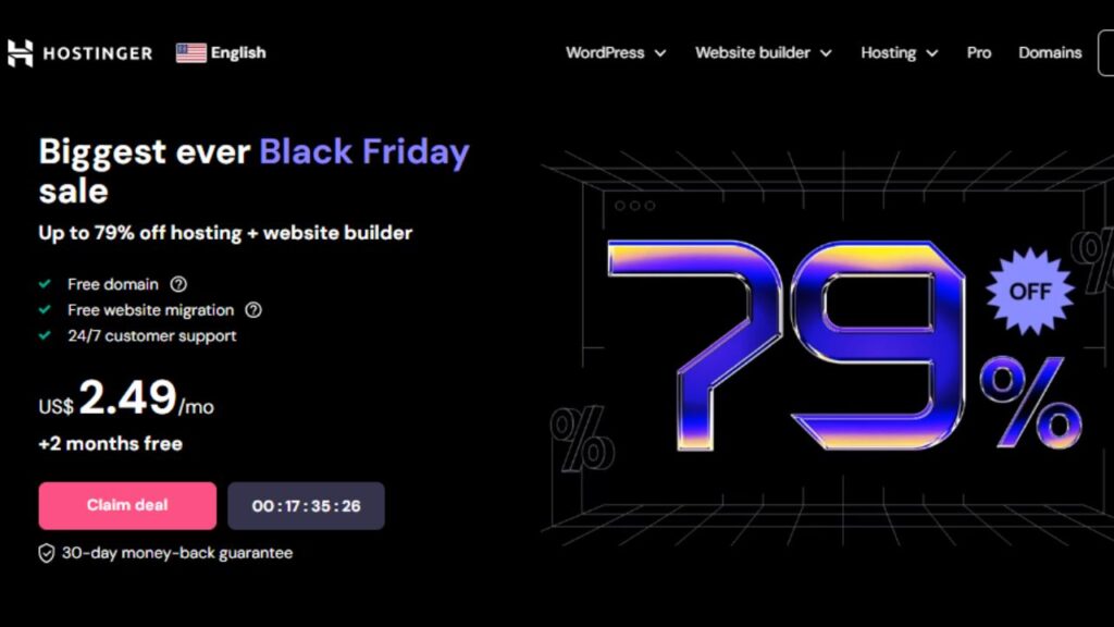 hostinger black friday sale 2024